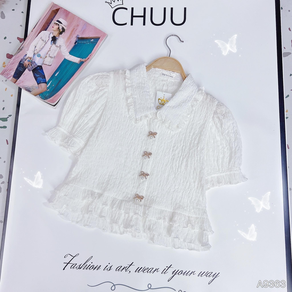 Áo Sơ Mi Xếp Chỉ Chân Bèo A9363