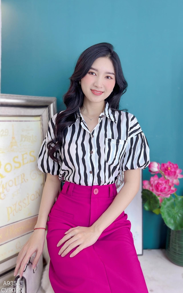 Áo Sọc Nước Tay Dơi A9358