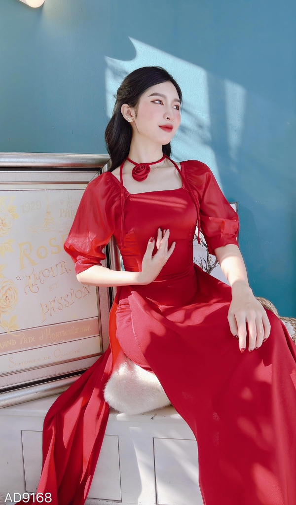 Áo Dài Trễ Vai Chocker AD9168 (áo lẻ)