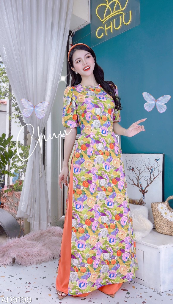 Áo Dài Tay Bông Gòn AD9199 (áo lẻ)