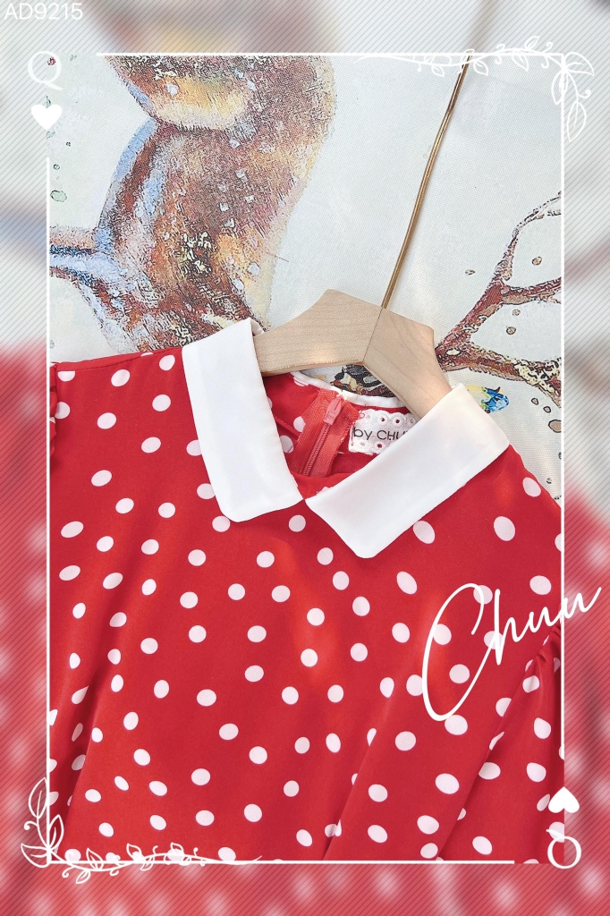 Áo Dài Cổ Đức Nơ Dài AD9215 (áo lẻ)