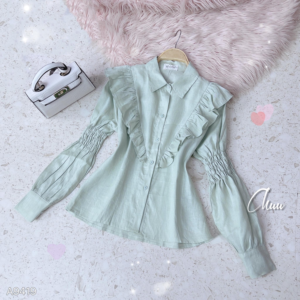 Áo Sơ Mi Line Tay Chun A9419