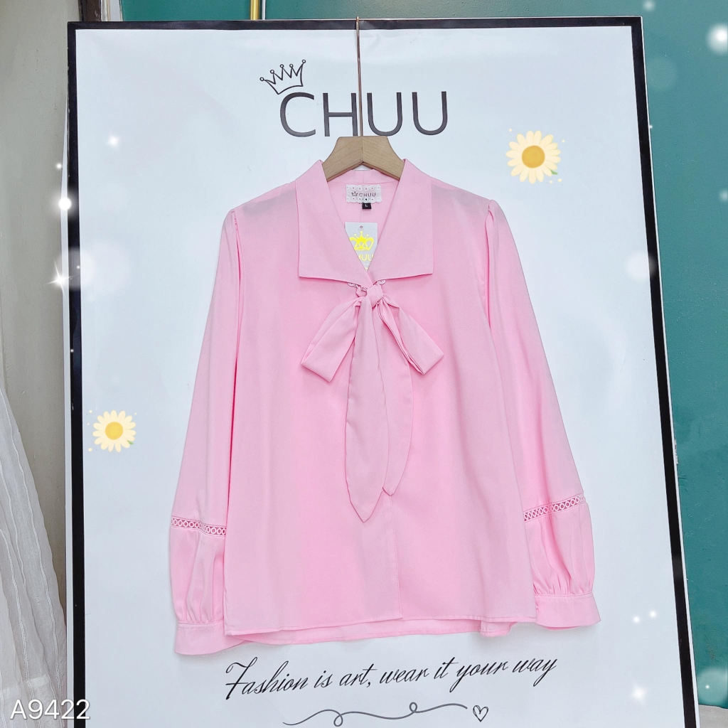 Áo Cổ Sam Nơ Rời A9422