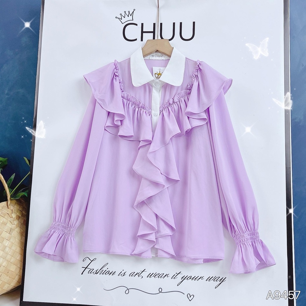 Áo Bèo Sky Cổ Màu A9457