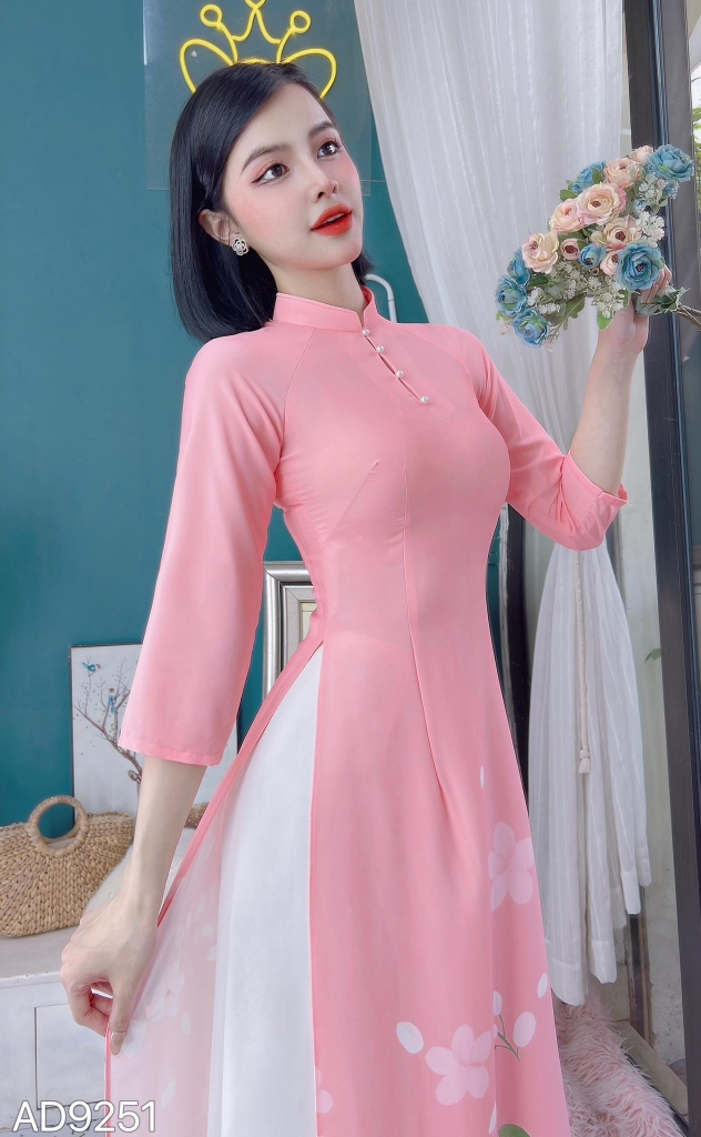 Áo Dài TT Hoa Chân 5 Ngọc AD9251