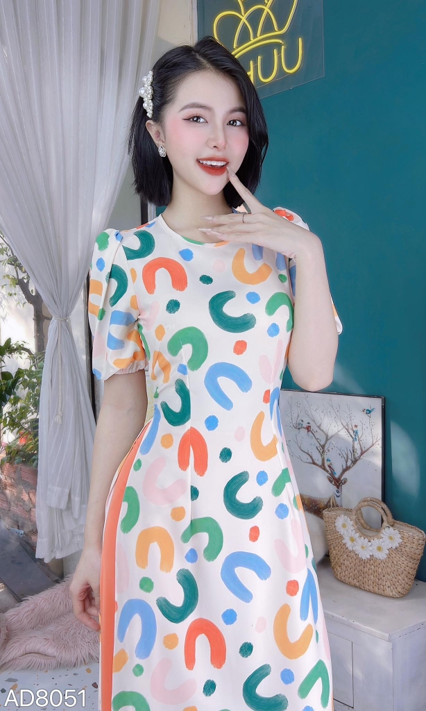 Áo Dài Tay Phồng Chuny AD9051 (áo lẻ)