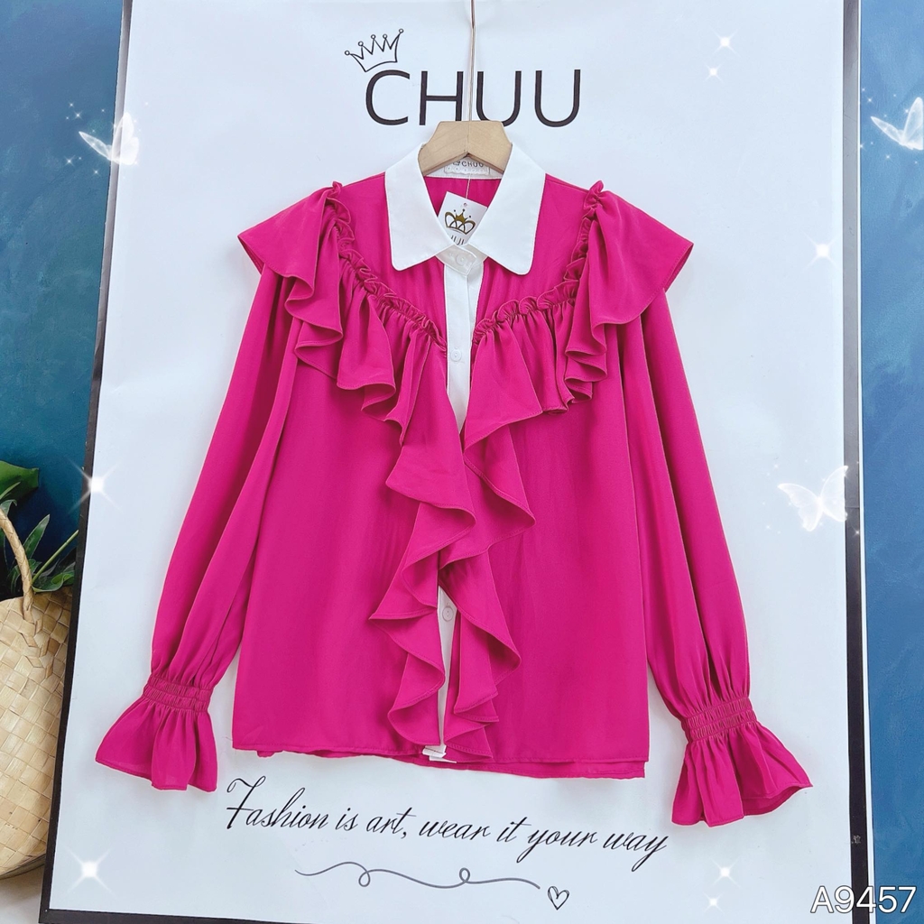 Áo Bèo Sky Cổ Màu A9457