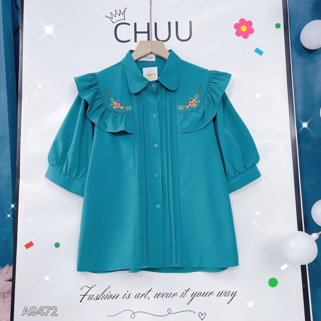 Áo Sơ Mi Thêu Hoa Choco A9472