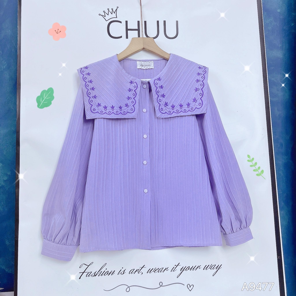 Áo Sơ Mi Vạt Vuông Bồ Công Anh A9477