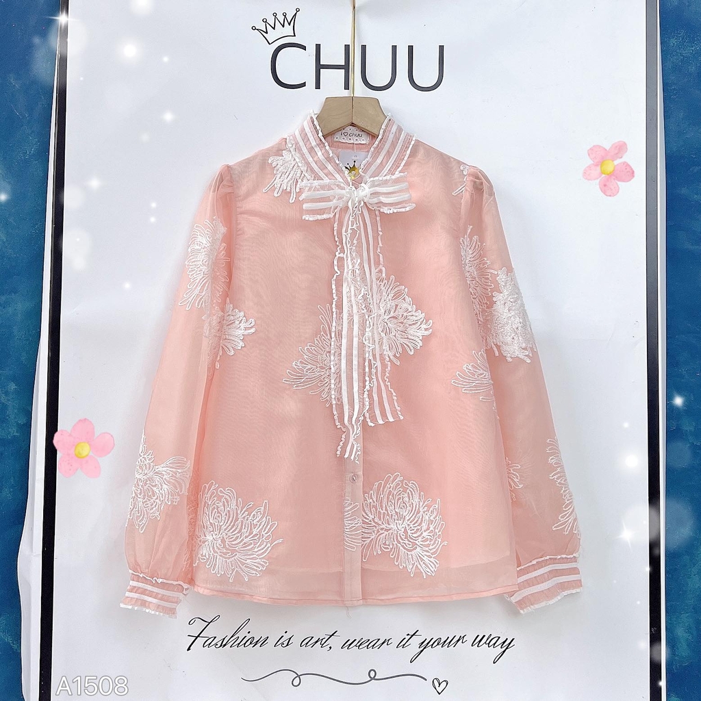 Áo Sơ Mi Thêu Cúc Hoàng Kim A1508