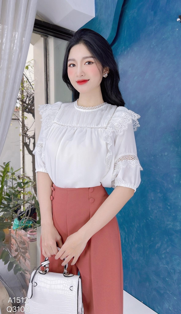 Áo Sơ Mi Ren Vảy Rồng A1512