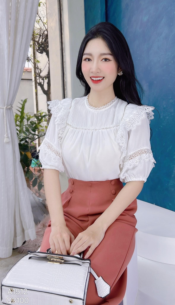 Áo Sơ Mi Ren Vảy Rồng A1512