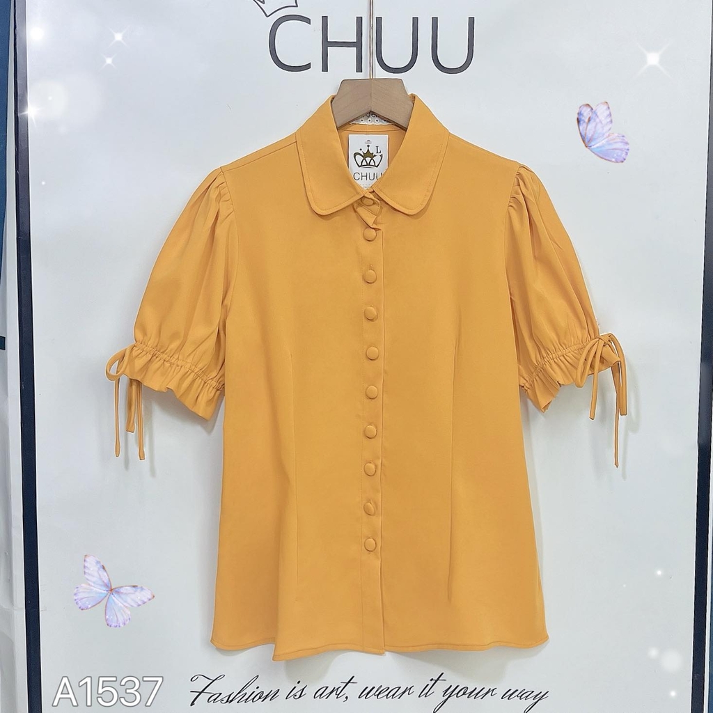 Áo Sơ Mi Nút Bọc Tay Rút A1537
