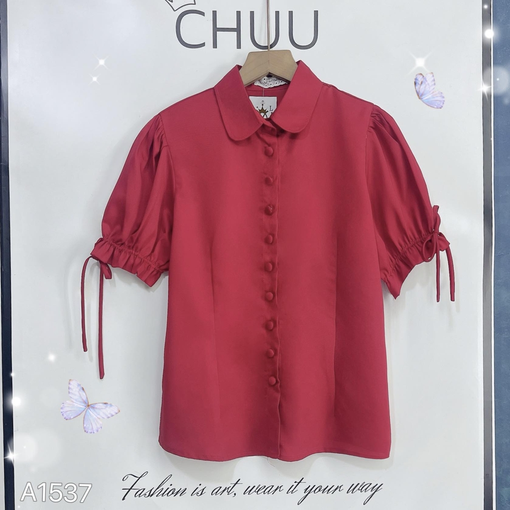 Áo Sơ Mi Nút Bọc Tay Rút A1537