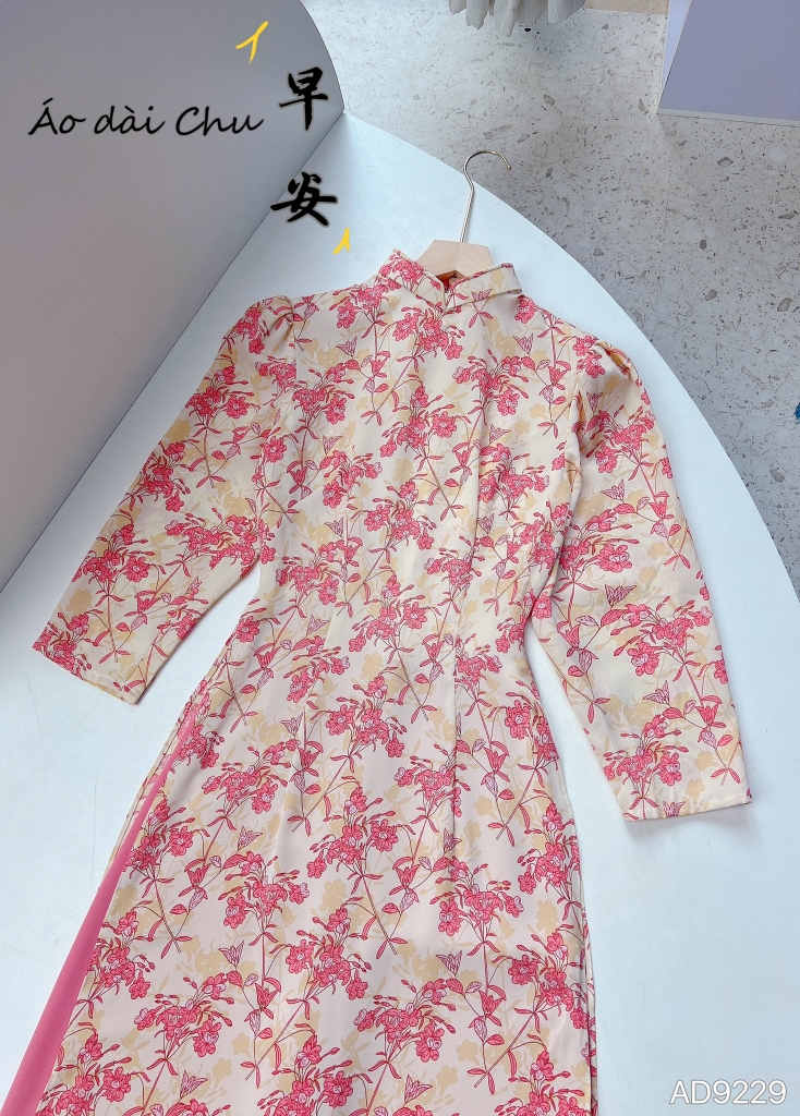 Áo Dài Thạch Anh Truyền Thống Tay Bồng AD9229 (áo lẻ)