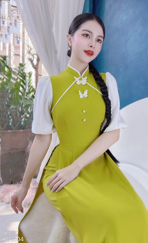 Áo Dài Hồ Điệp Bay AD1304 (áo lẻ)
