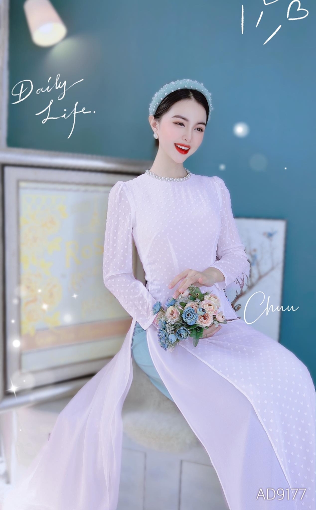 Áo Dài 4T Bông Tuyết Ngọc AD9177 (áo lẻ)