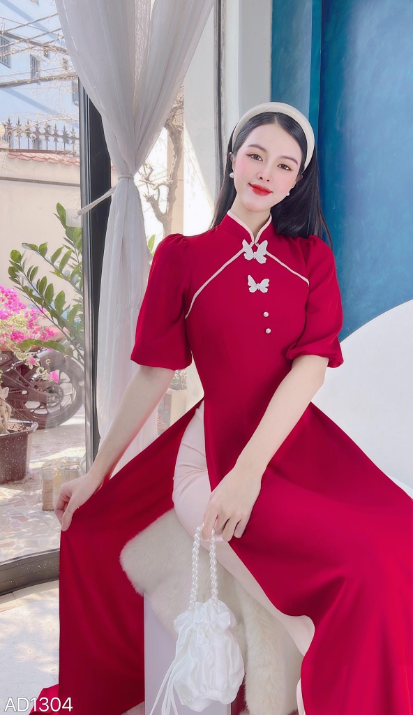 Áo Dài Hồ Điệp Bay AD1304 (áo lẻ)