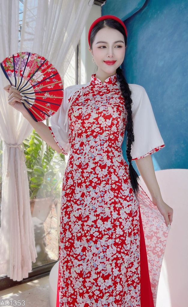Áo Dài Gấm Nhã Kỳ AD1353 (áo lẻ)