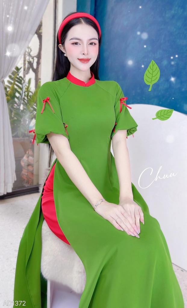 Áo Dài Tay Bí Đính Nơ AD1372 (áo lẻ)