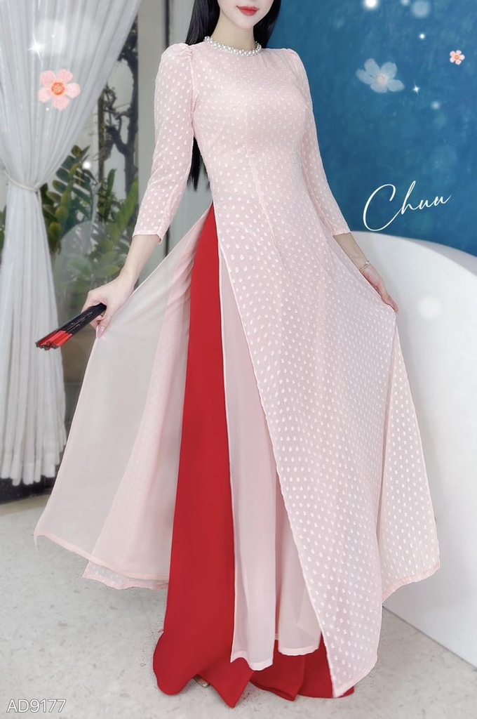 Áo Dài 4T Bông Tuyết Ngọc AD9177 (áo lẻ)