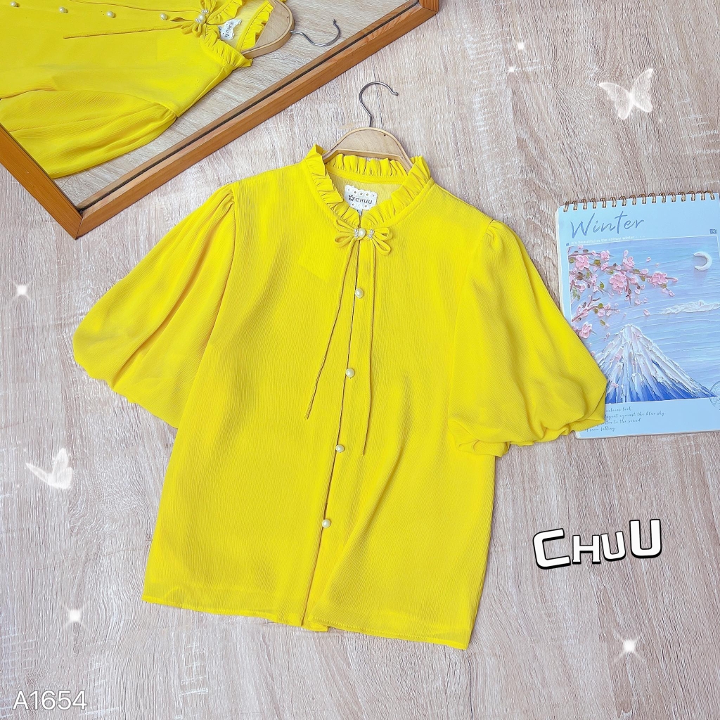 Áo Sơ Mi Cổ Li Chuồn Chuồn A1654
