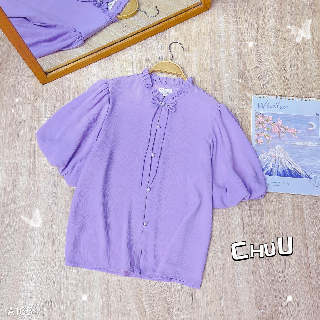 Áo Sơ Mi Cổ Li Chuồn Chuồn A1654