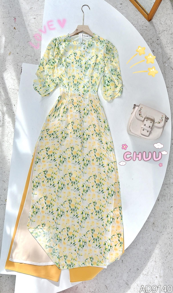 Áo Dài 4T Tay Đắp AD9140 (áo lẻ)