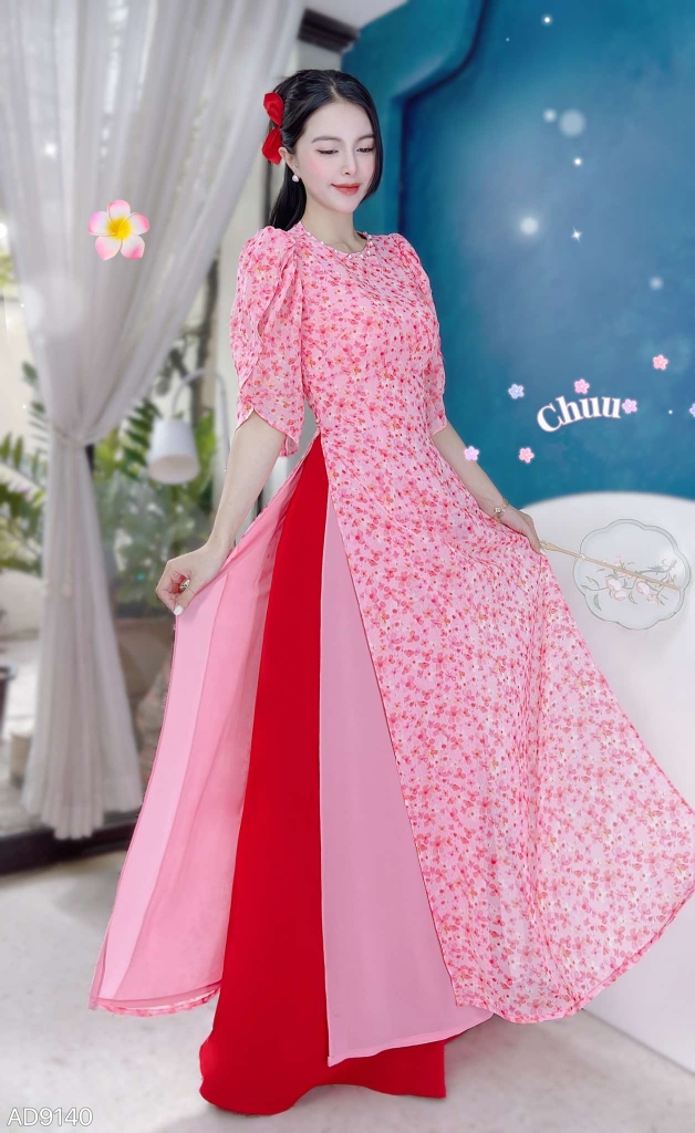 Áo Dài 4T Tay Đắp AD9140 (áo lẻ)