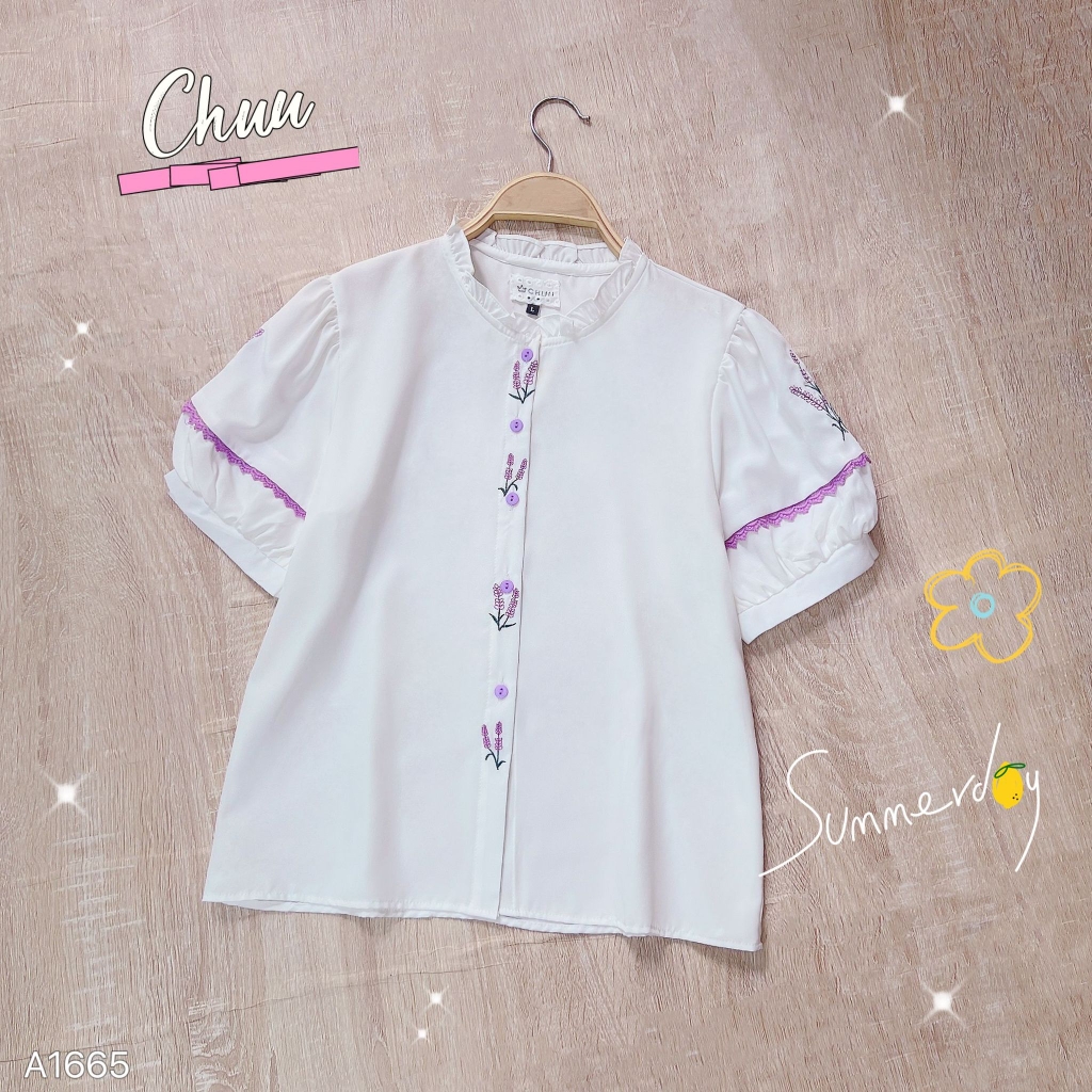 Áo Sơ Mi Hoa Oải Hương A1665