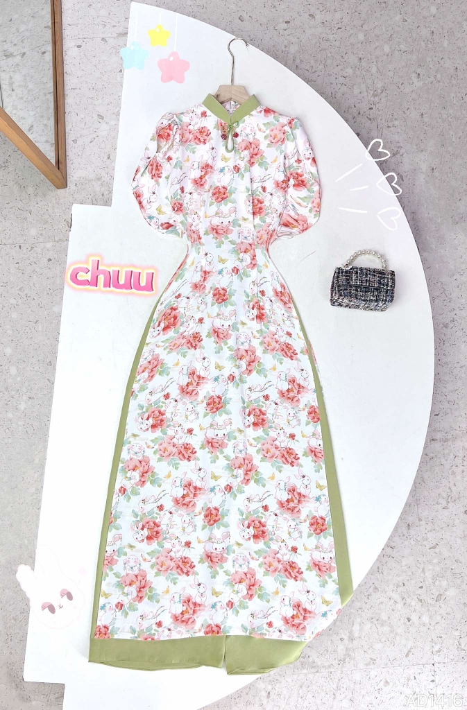 Áo Dài Cheri Kim Cương AD1416 (áo lẻ)