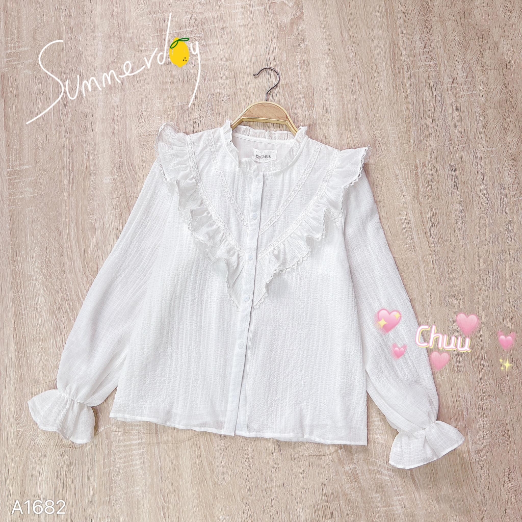 Áo Sơ Mi Viền Bèo Ivy A1682