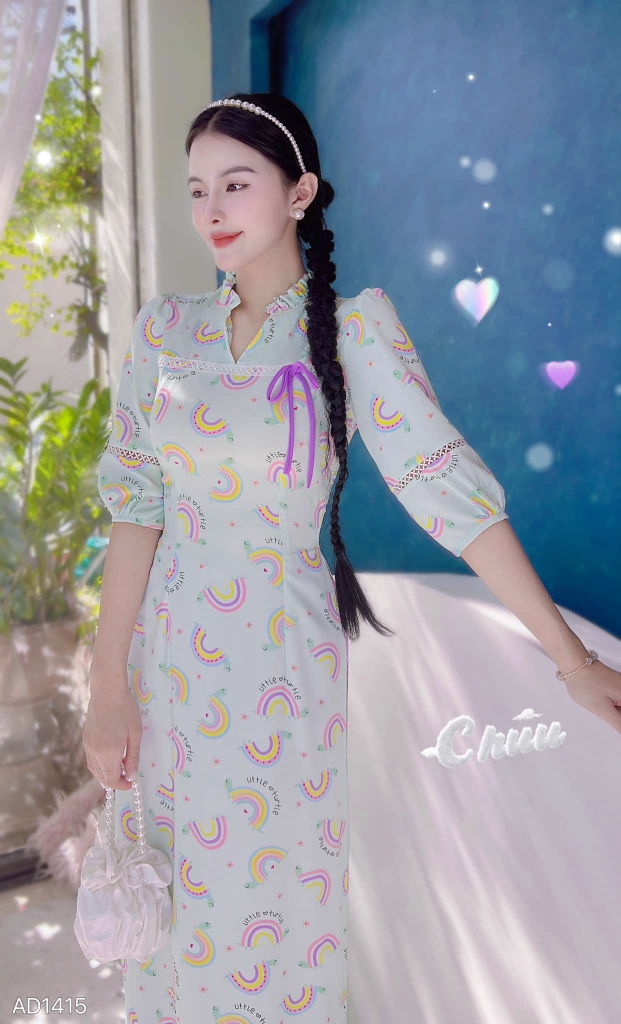 Áo Dài Cổ YY Ren AD1415 (áo lẻ)