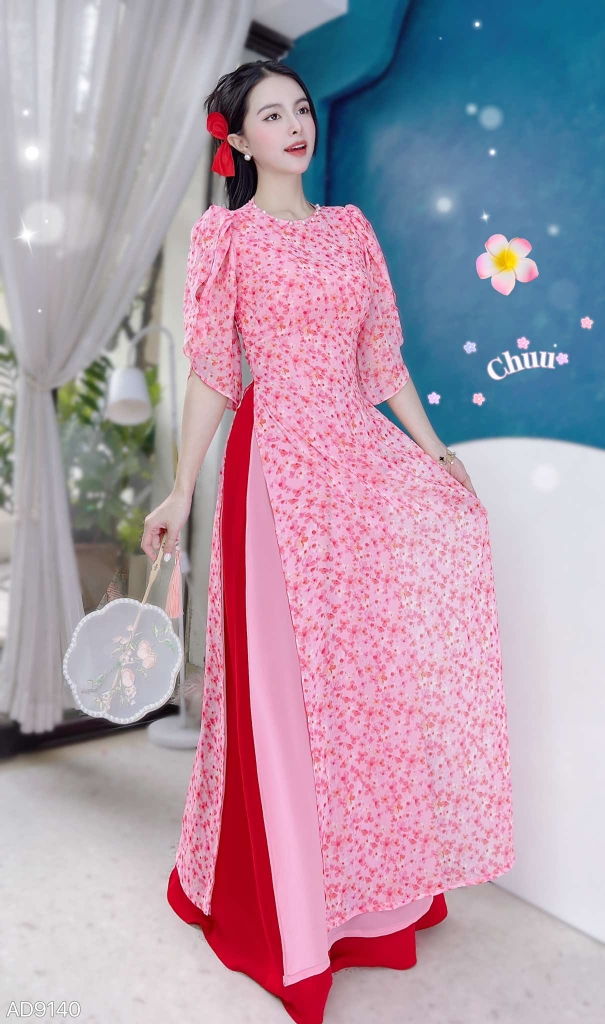 Áo Dài 4T Tay Đắp AD9140 (áo lẻ)