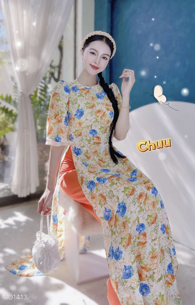 Áo Dài Tay Suông Thạch Dừa AD1413 (áo lẻ)