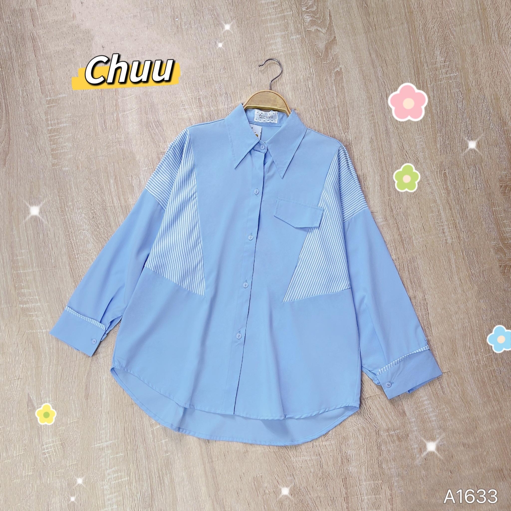 Áo Trơn Mix Sọc Túi Nắp A1633