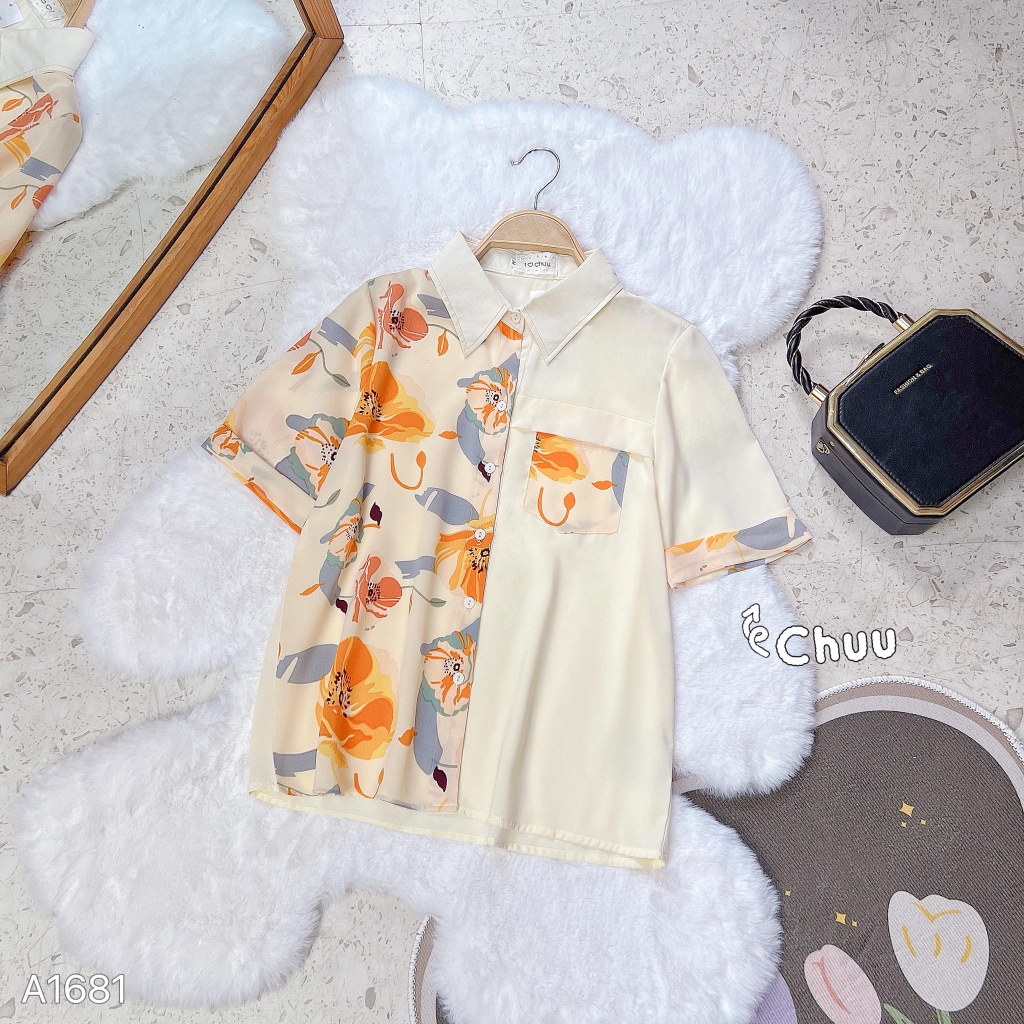 Áo Sơ Mi Nửa Họa Tiết A1681