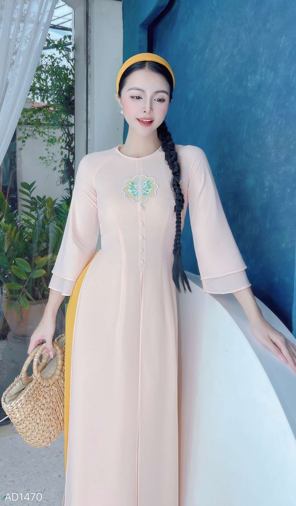 Áo Dài Tứ Thân Đồng Tiền 4T AD1470 (áo lẻ)