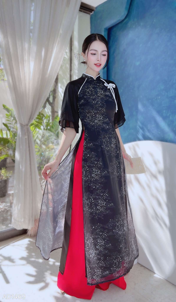 Áo Dài Cô Gái Đồng Quê 4T AD1469 (áo lẻ)