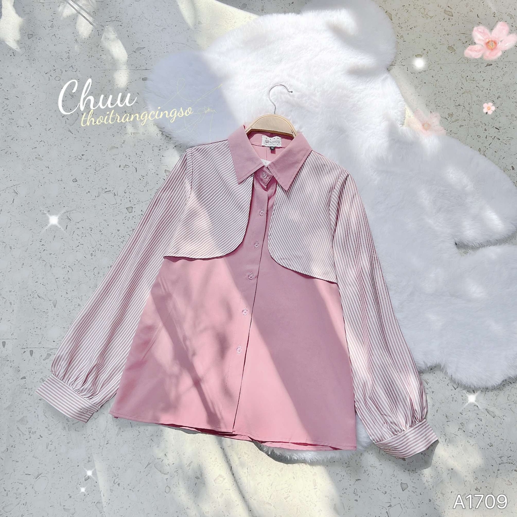 Áo Sơ Mi Giả Khoác Sọc A1709