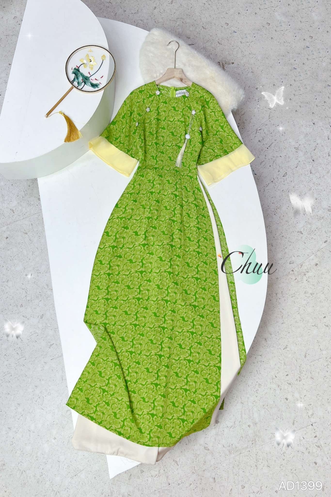 Áo Dài Mango Nút Xà Cừ AD1399 (áo lẻ)