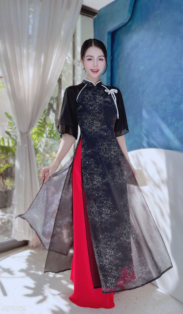 Áo Dài Cô Gái Đồng Quê 4T AD1469 (áo lẻ)