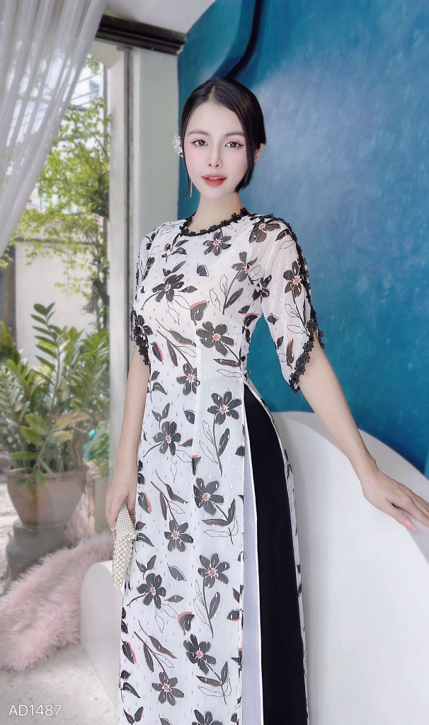 Áo Dài 4T Họa Mực AD1487 (áo lẻ)