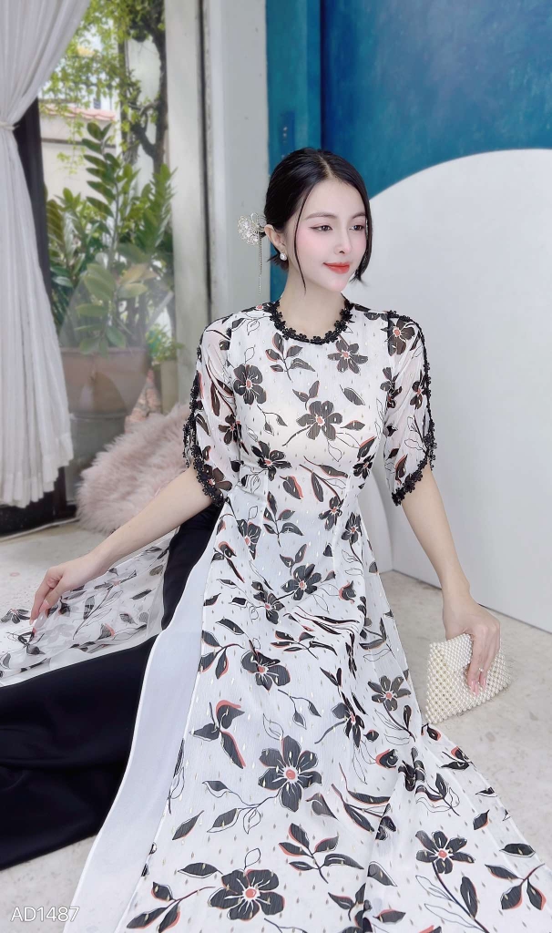 Áo Dài 4T Họa Mực AD1487 (áo lẻ)