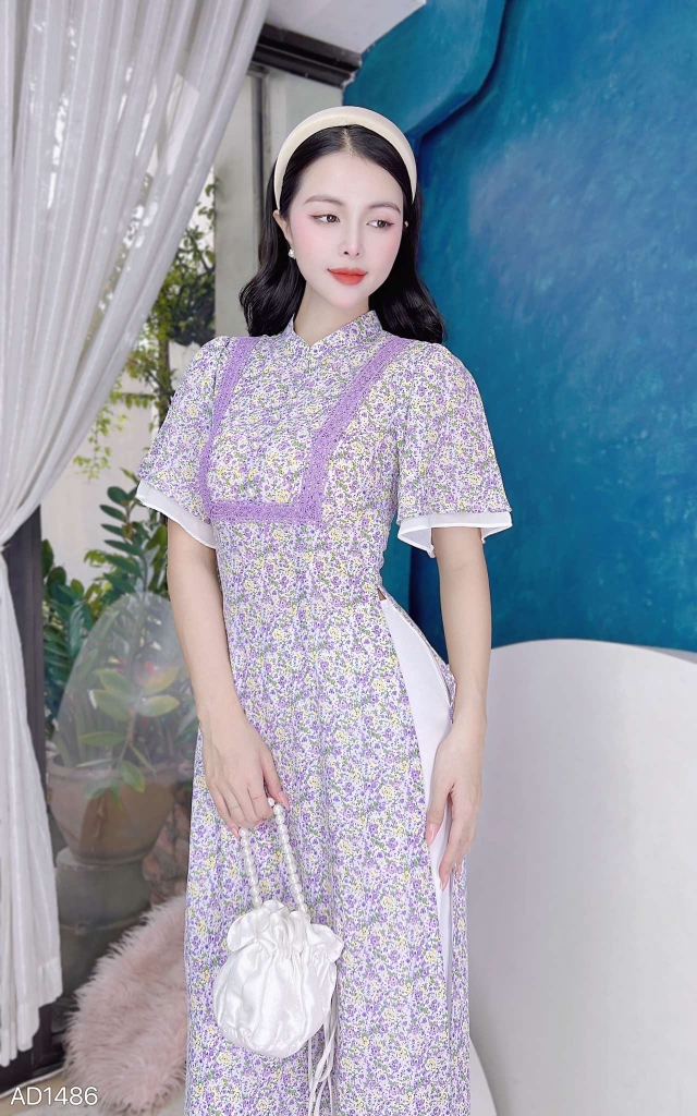 Áo Dài 4T Love U AD1486 (áo lẻ)