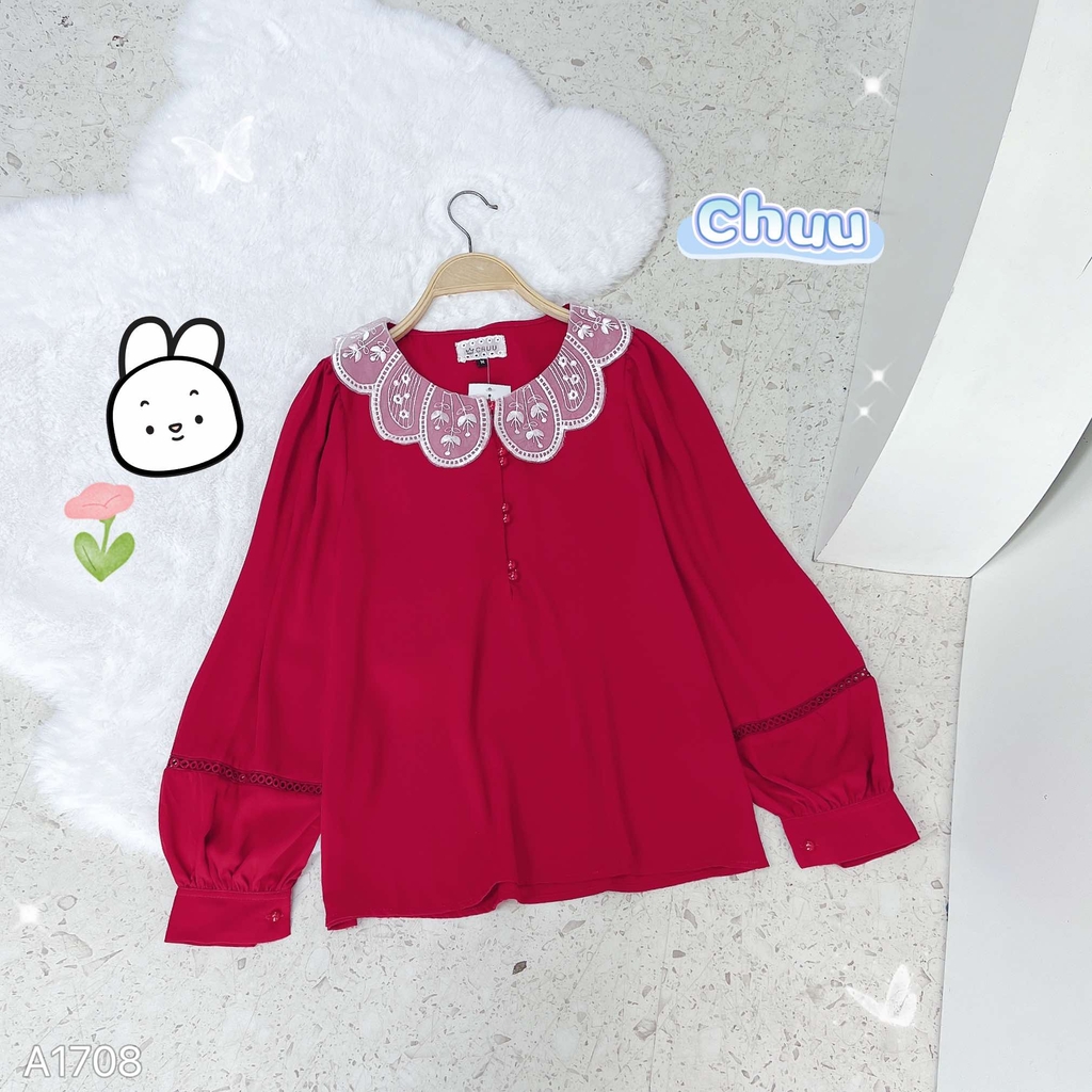 Áo Sơ Mi Cổ Búp Sen A1708