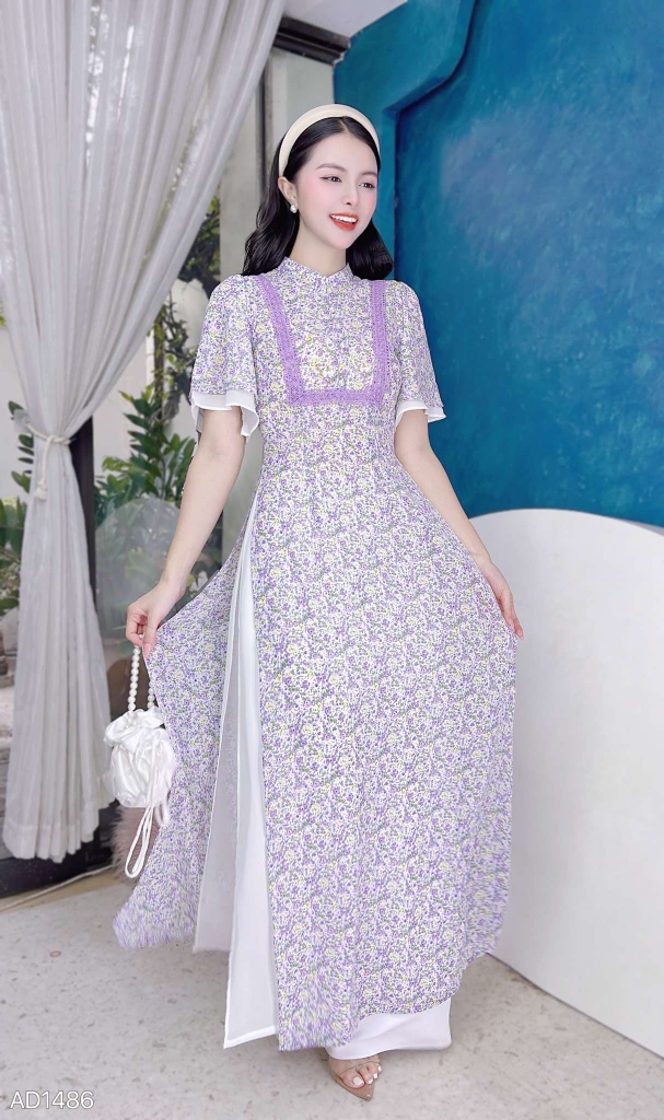 Áo Dài 4T Love U AD1486 (áo lẻ)