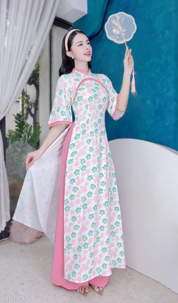 Áo Dài Ren Qúi Nhân AD1491 (áo lẻ)