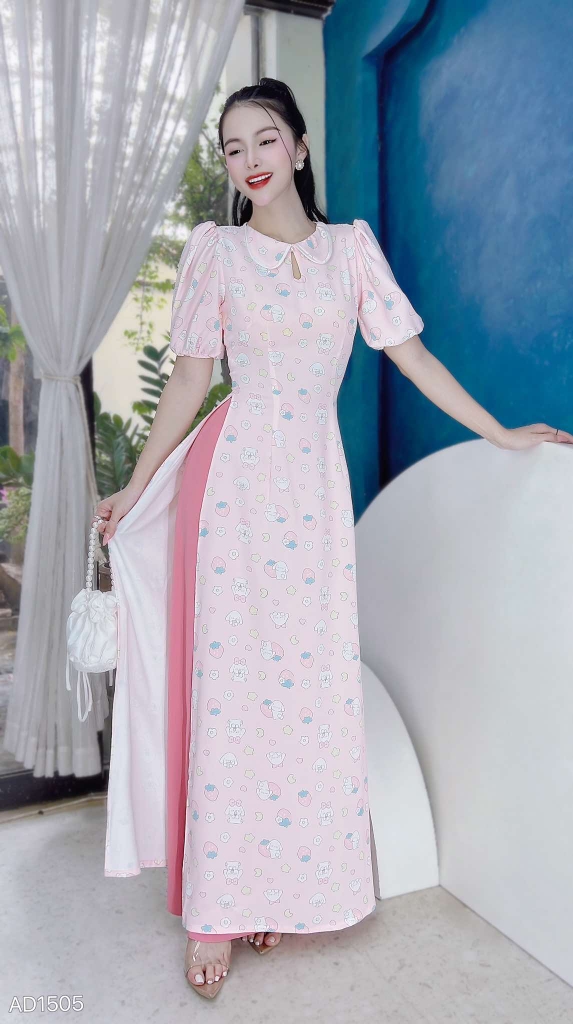 Áo Dài Tai Cáo Hồ Ly AD1505 (áo lẻ)