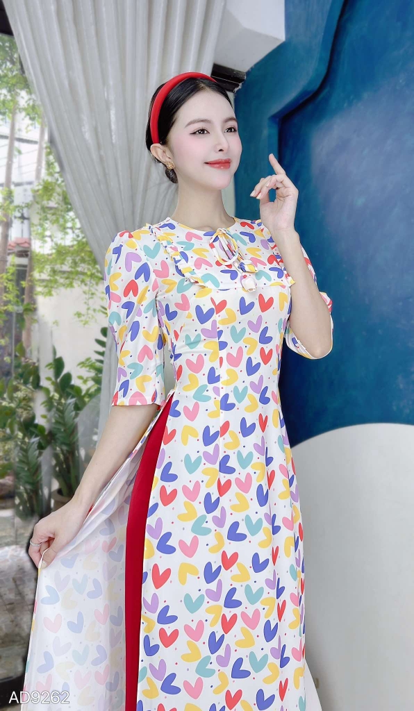 Áo Dài Nơ Nụ Bông AD9262
